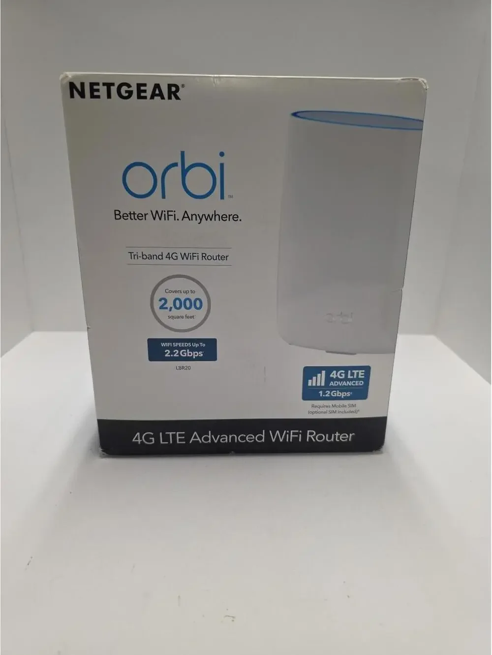 NETGEAR Orbi LBR20 Tri-Band Mesh Wi-Fi 6 Router - Picture 1 of 5